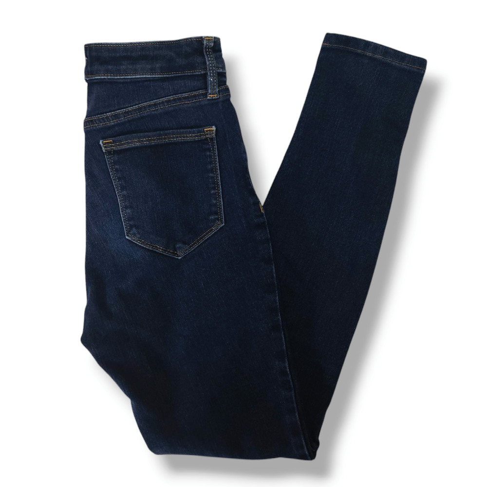EUC Athleta Sculptek Stretch High Rise Ultra Skinny Jeans Sz 0[25] x28 True Blue